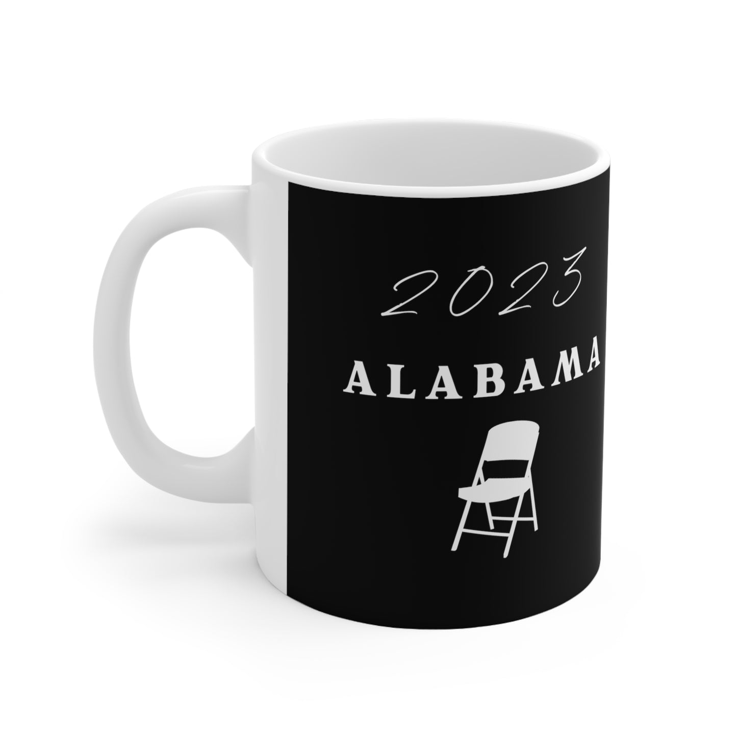 Hilarious Alabama 2023 Chair Brawl Coffee Mug | Funny Montgomery Chair Joke Cup | Southern Comedy Gift, Ceramic Mug 11oz