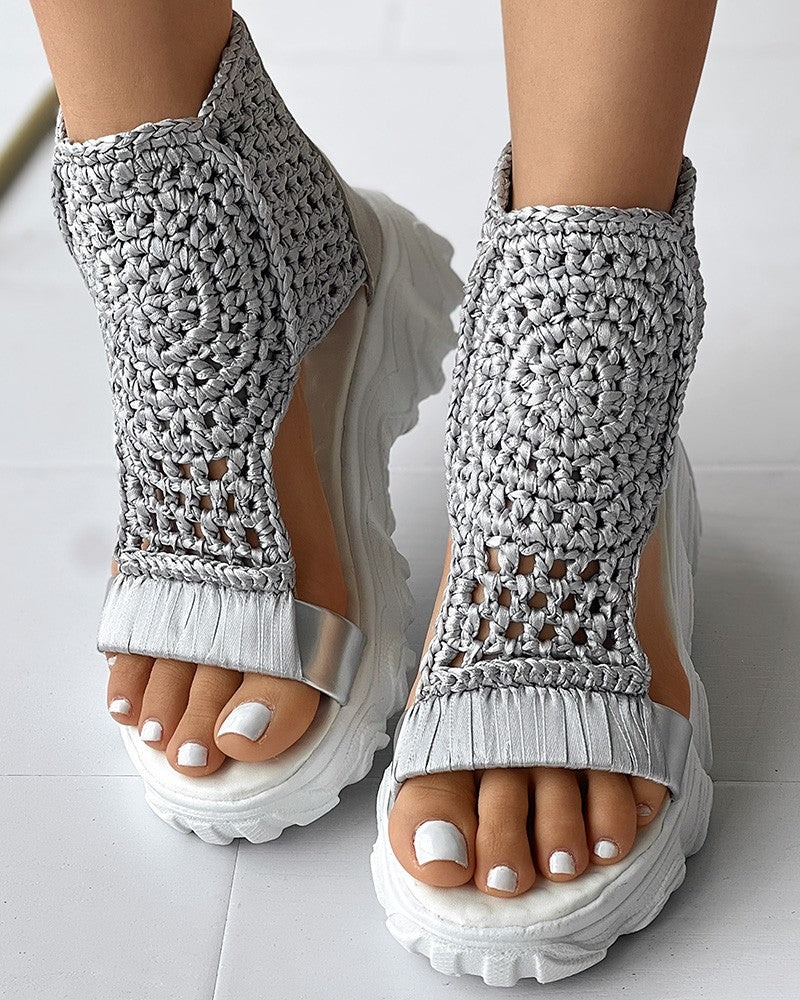 Radiance Braided Knit Platform Sandals