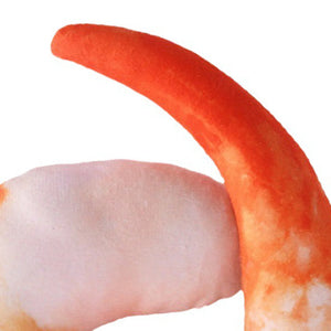 Shrimp-Shape Squeaky Dog Plush Toy - Bite Resistant, Anxiety Relief