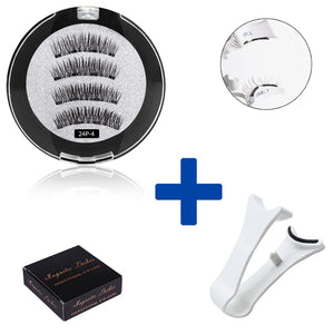 LuxeLash MagicSet: 4 3D Handcrafted Magnetic Eyelashes & Precision Tweezer Kit - FREE Shipping Today Only!