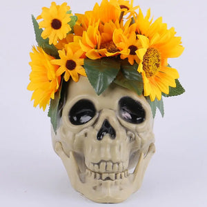 Eternal Bloom Skull Sculpture