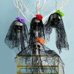 Gothic Bride Skull Ornaments