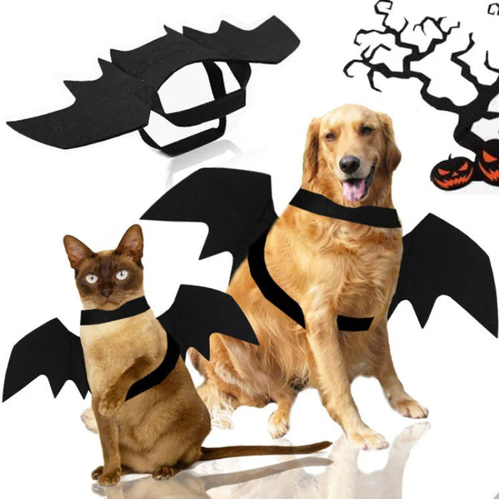 Bat-Tastic Pet Wings Costume Halloween for Cats and Dogs