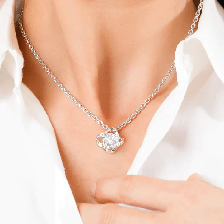 To My Love, Eternal Flower White Gold Necklace - With Gift Box