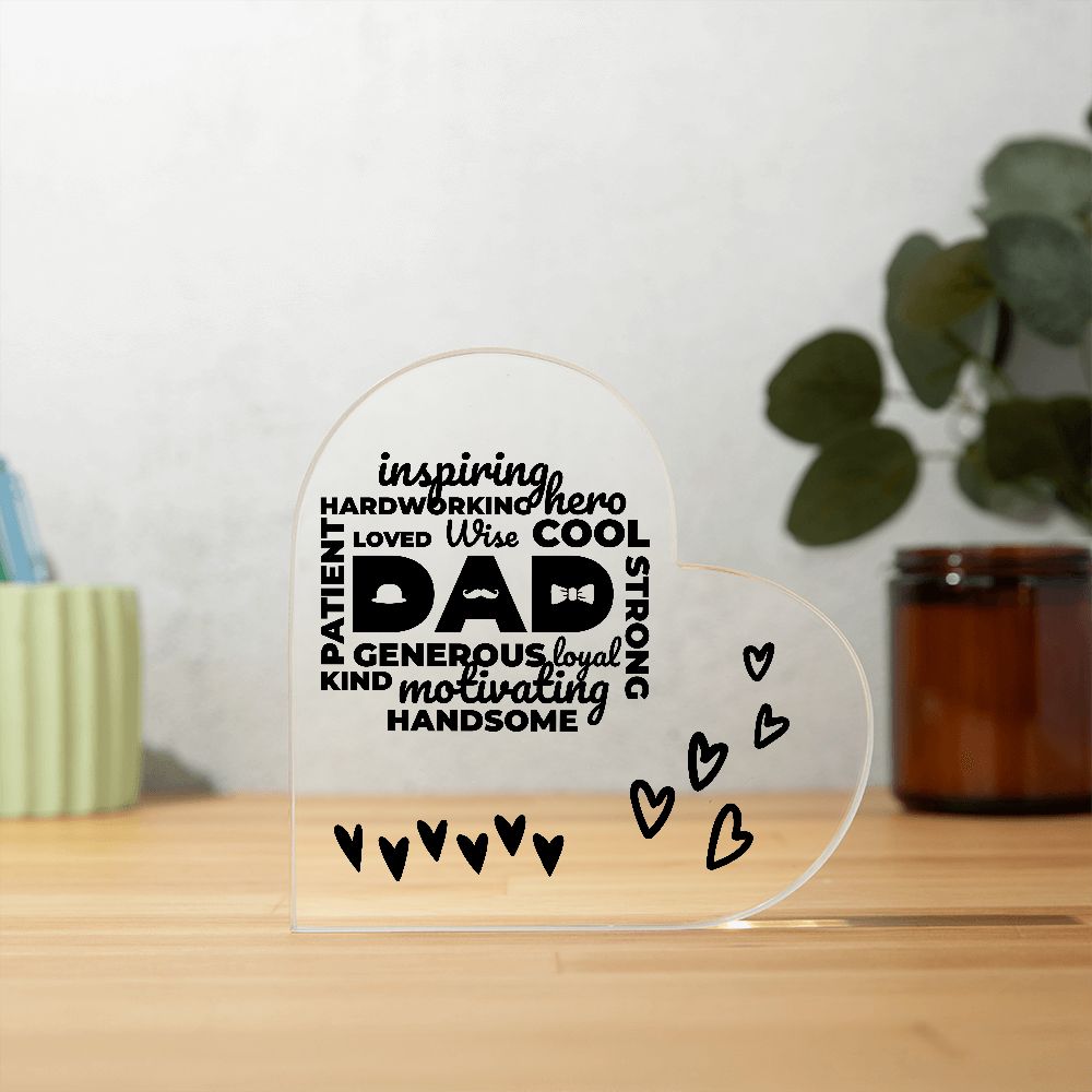 Fathers Day Acrylic Plaque - The Perfect Gift For Dads