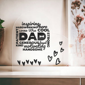 Fathers Day Acrylic Plaque - The Perfect Gift For Dads