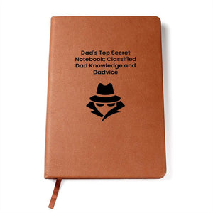 Graphic Leather Journal For Men, Special Custom Made Funny Gift For Dad