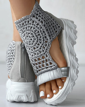 Radiance Braided Knit Platform Sandals